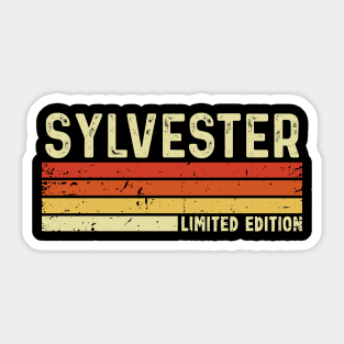 Sylvester Name Vintage Retro Limited Edition Gift Sticker